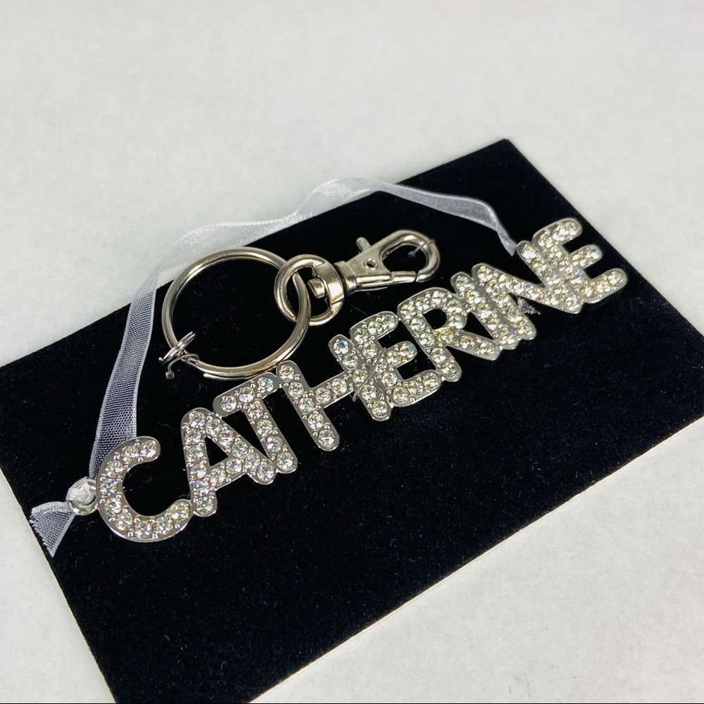 Catherine Silver Rhinestone Keychain